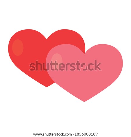 Isolated romantic hearts pink love icon- Vector