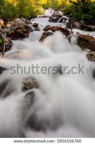 Taggart Creek Tumbles Over Rocks in Grans Teton Ntional Park