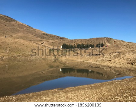 Wonderful romanian montains and lake in the autumn