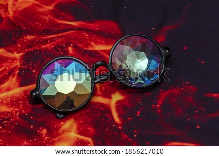 women glasses with lenses kaleidoscope