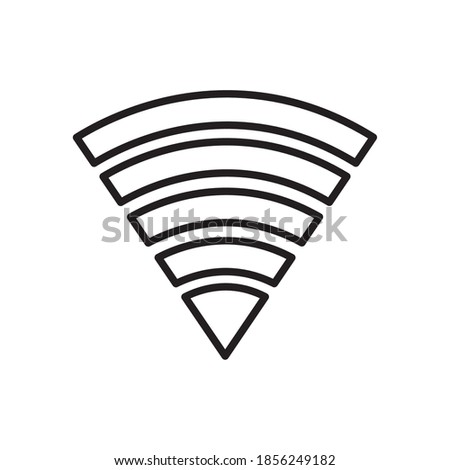 wifi symbol icon over white background, line style, vector illustration