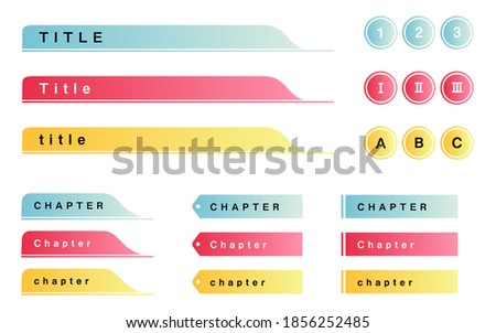 Gradient design of headings such as titles Royalty-Free Stock Photo #1856252485