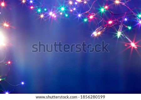 Colorful sparkling Christmas lights background