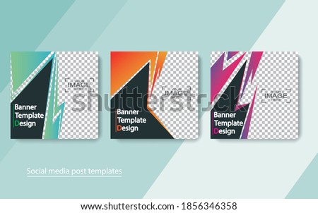 set banner social media post design,modern banner,vector illustrations.