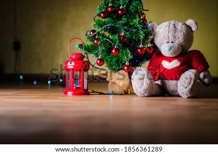 beautiful Christmas lights and toys