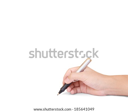 hands with pen writting something 