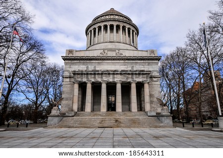 Grant's Tomb, the informal name for the General Grant National Memorial, the final resting place of Ulysses S. Grant, the 18th President of the United States, and his wife, Julia Dent Grant. Royalty-Free Stock Photo #185643311