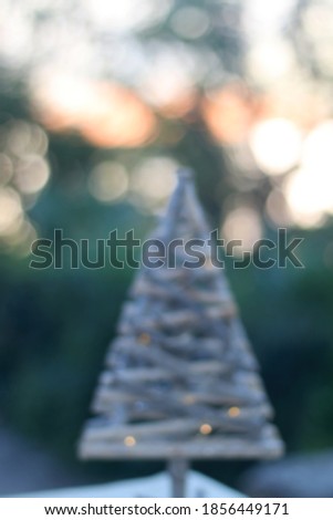 Christmas tree decoration and beautiful bokeh. Defocused Christmas background.