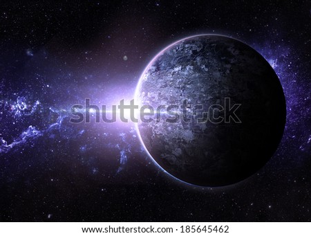 Pale Sunrise over Lone Planet - Elements of This Image Furnished By NASA 