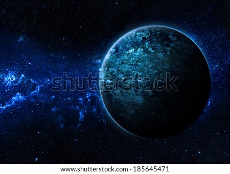Lone Planet- Elements of This Image Furnished By NASA 