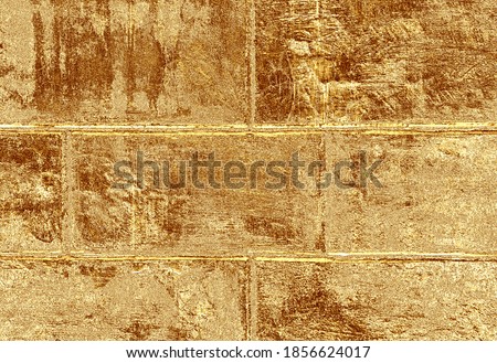 Fortuna Gold  wall, Fortuna Gold  brick wall abstract texture background