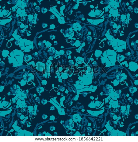 Textile pattern in blue colour