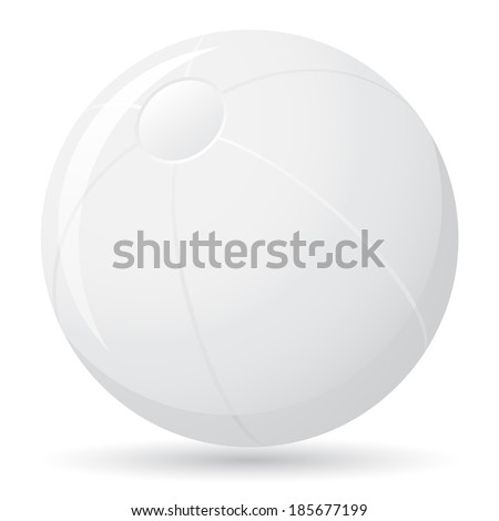 beach ball vector illustration isolated on white background