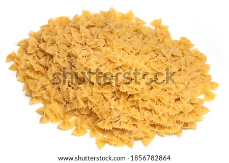 some farfalle pasta forming a background pattern.