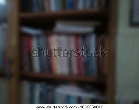 Blurred photo of a bookshelf