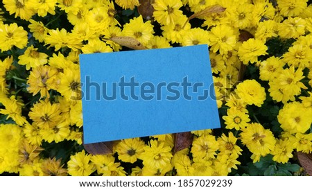 card mockup with flowers on the grey background