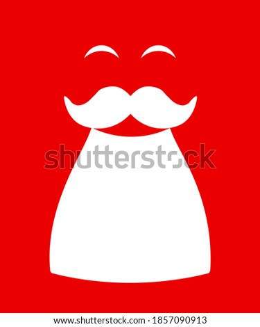 illustration of santa claus face on red background. concept of christmas holidays