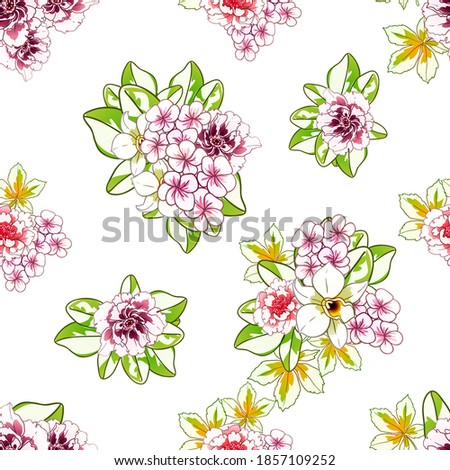 bstract elegance seamless pattern with floral background