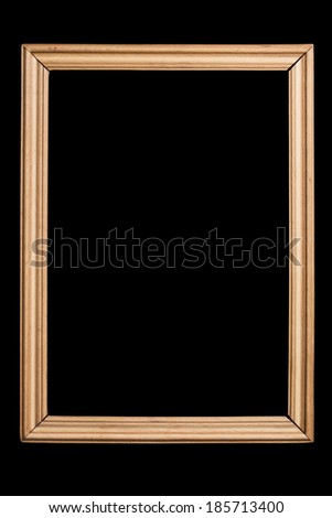 vintage frame on black background with clipping path 