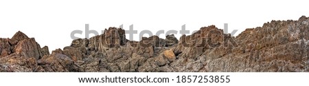 Rock formation isolated on white background Royalty-Free Stock Photo #1857253855