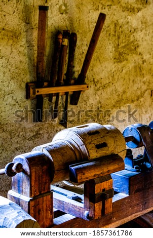 old workbench at a farm - photo