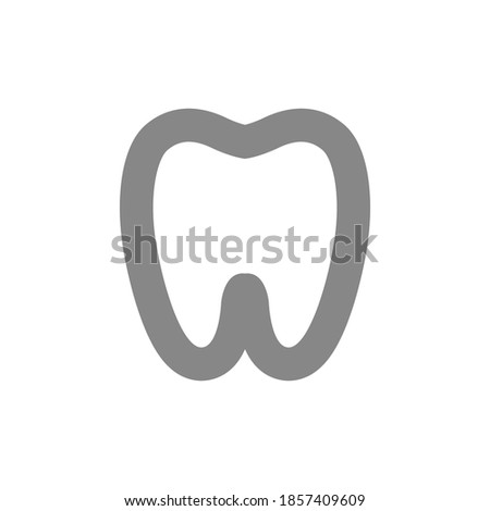 Tooth vector icon. Dentist symbol logo.