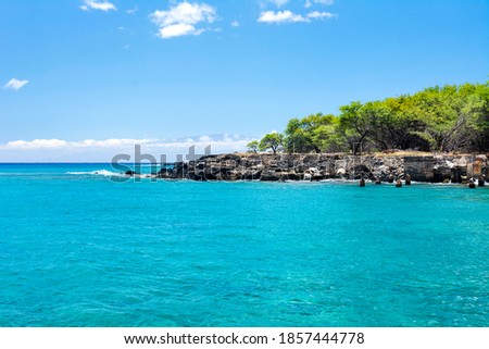 A small swimming bay used by local residents to beat the summer hear in Hawaii