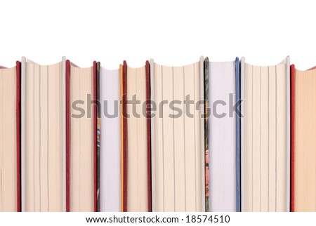 Some books with white empty space above