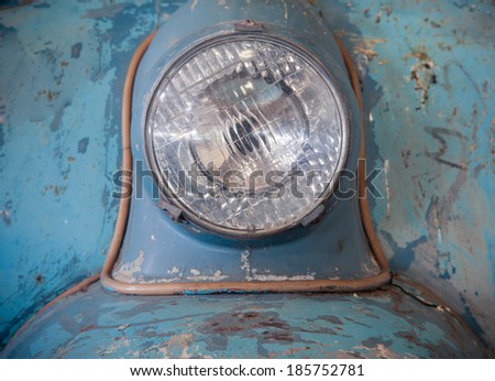 vintage motorcycle headlamp
