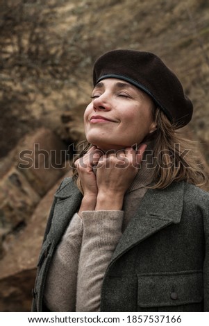 Happy woman enjoying the fresh air