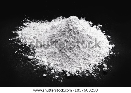 Magnesium oxide, is a natural product, obtained from the calcination of the mineral magnesia, strengthens the digestive system. Medicine or pharmacy concept. Royalty-Free Stock Photo #1857603250
