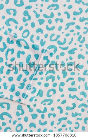 textile print in turquoise blue. Texture.