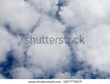 White clouds and blue sky Isolate image