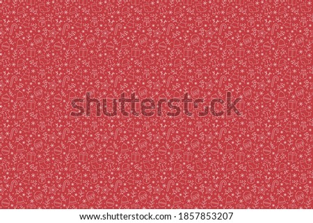 Concept of Christmas background with ornaments. Seamless pattern. Vector