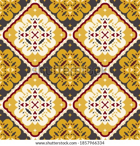 Seamless pattern with arabesques in retro style. Vector illustration.