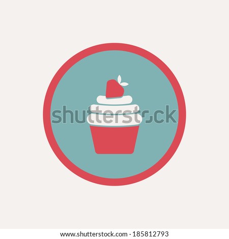Cake icon. Vector illustration 