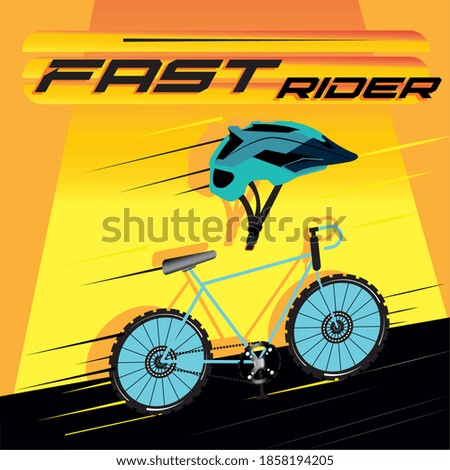 Road bike poster. Cycle race - Vector illustration