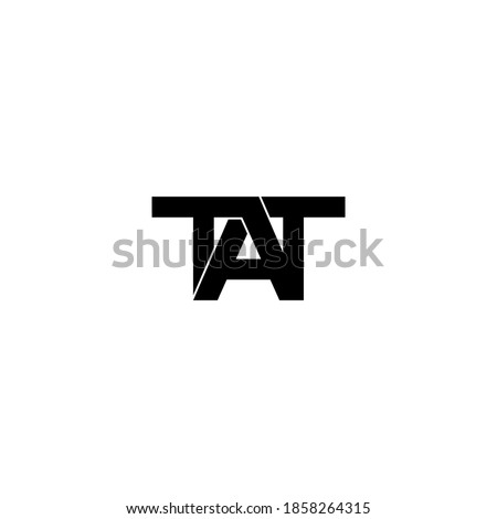 tat letter original monogram logo design Royalty-Free Stock Photo #1858264315