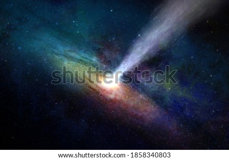 Galaxies and stars in space. Starry sky Royalty-Free Stock Photo #1858340803