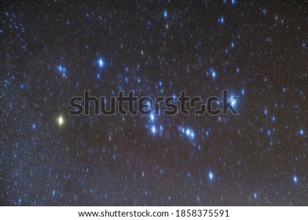 Orion constellation in starry sky