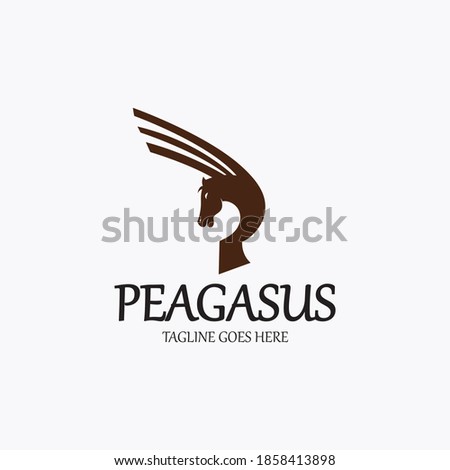 Pegasus logo design concept. Vector illustration