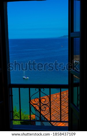 A window view of the spanish coast