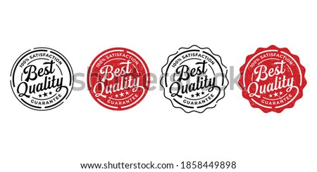 Best quality product label badge logo stamp design template Royalty-Free Stock Photo #1858449898