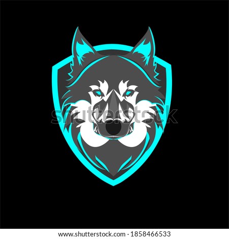 modern wolf logo for esport gaming