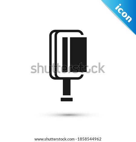 Grey Hair brush for dog and cat icon isolated on white background. Brush for animal fur. Pet accessory.  Vector