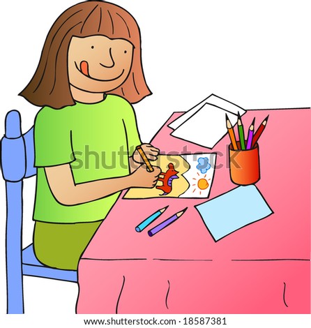girl making your homework