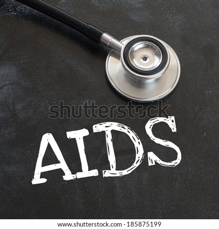 Stethoscope and aids sign.medecine concept