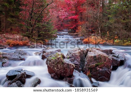 Long exposure by the river! Beautiful color and nature! Fall picture!