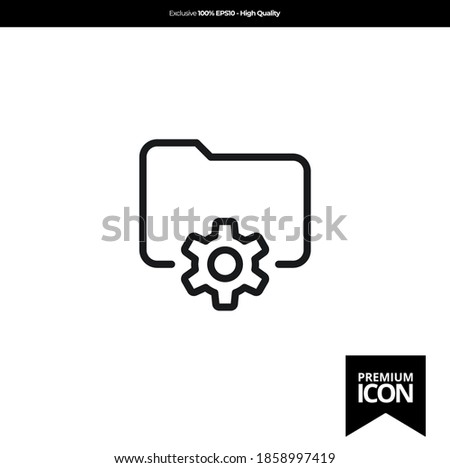 Folder black color of flat simple icon. illustration vector of mobile application. Modern style of design. Line single minimalistic sign