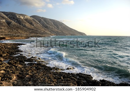 Seascape in a Mediterranean  island